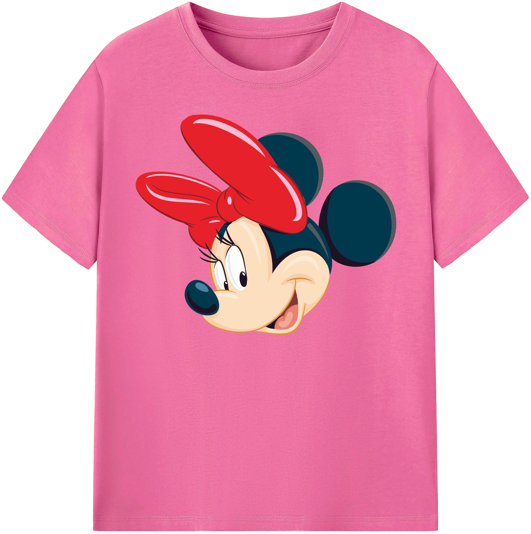 （画像用） ミッキーマウス Mickey Mouse レディースカジュアルプリントTシャツ（綿100％）